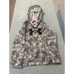 Under Armour Boys Fleece Big Logo Printed Camo Hoodie Youth XS MSRP $45 NWT